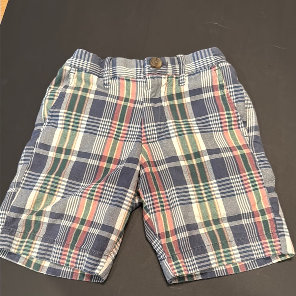 Crewcuts Blue and Green Flat Front Shorts Size 6 Boys